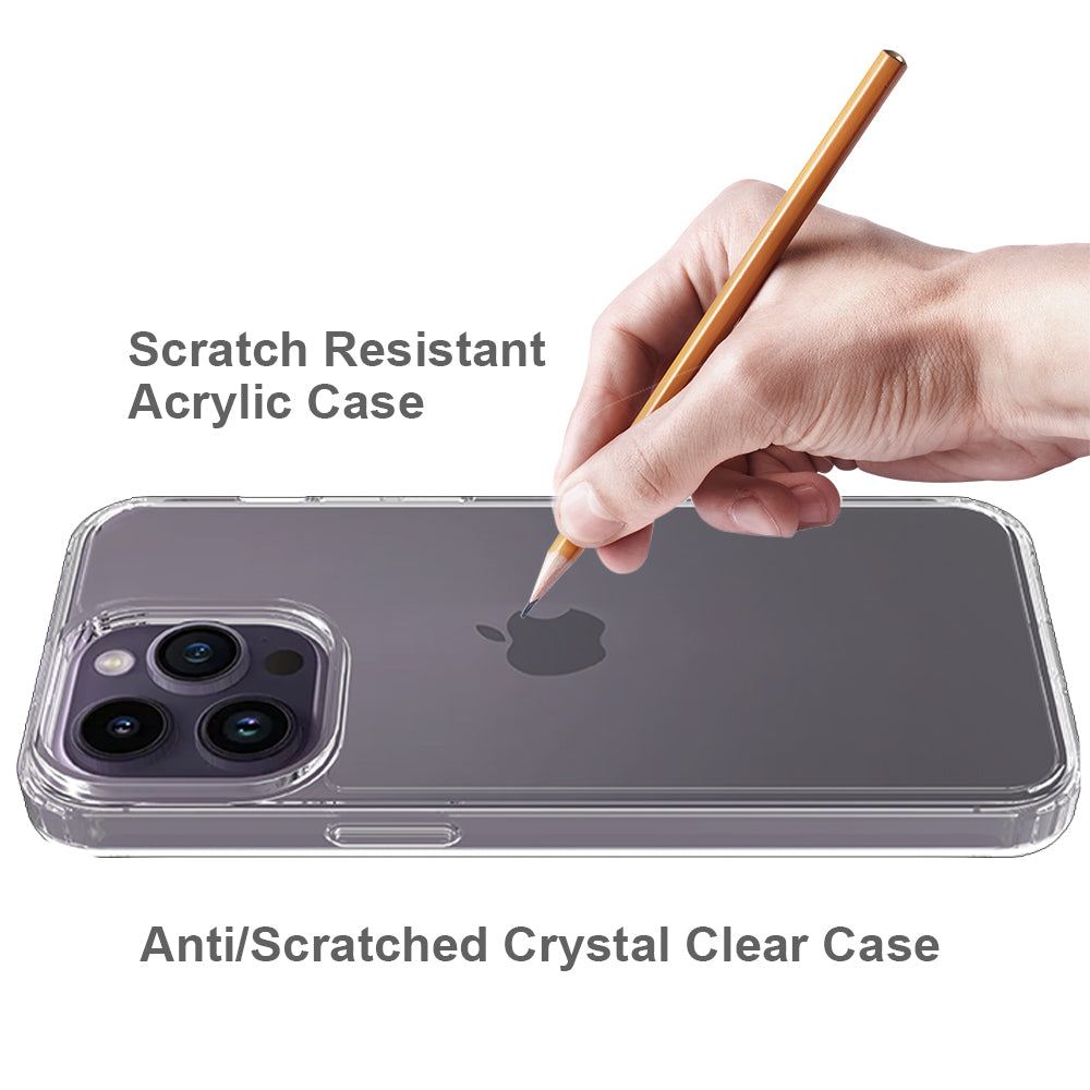 For iPhone 15 Pro Max Shockproof Acrylic TPU Hybrid Mobile Phone Cover Clear Anti-Scratch Phone Case Shell For iPhone 15 Pro Max Shockproof Acrylic TPU Hybrid Mobile Phone Cover Clear Anti-Scratch Phone Case Shell